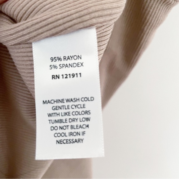 NWOT LNA Skinny Racer Midi Tank Dress in Colour  Nude size L - Picture 11 of 15